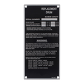 McNeilus 0215071 – Rplmt Drum Data Plate
