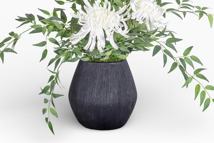10" Ava Pot with Spider Mum Arrangement AR1479
