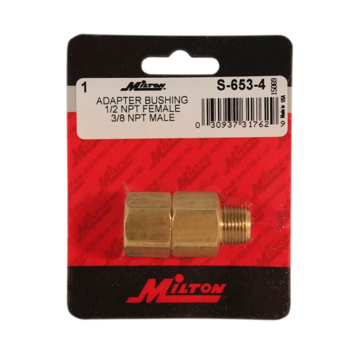 1/2" FNPT x 3/8" MNPT Hose Fitting Adapter packaged