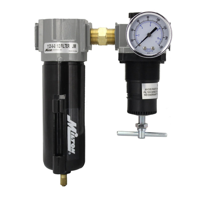 1/2" NPT Deluxe Metal FR Duo Air Filter Regulator