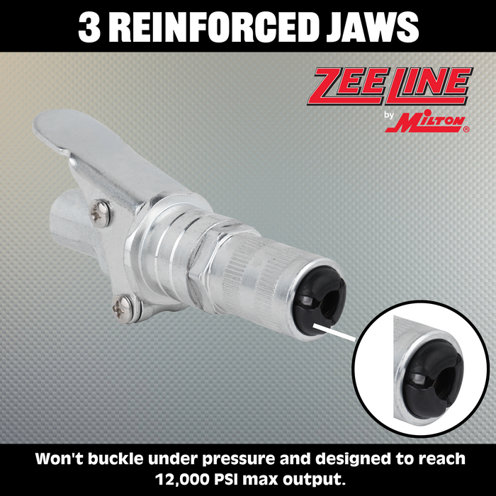 12,000 PSI Locking Grease Gun Coupler