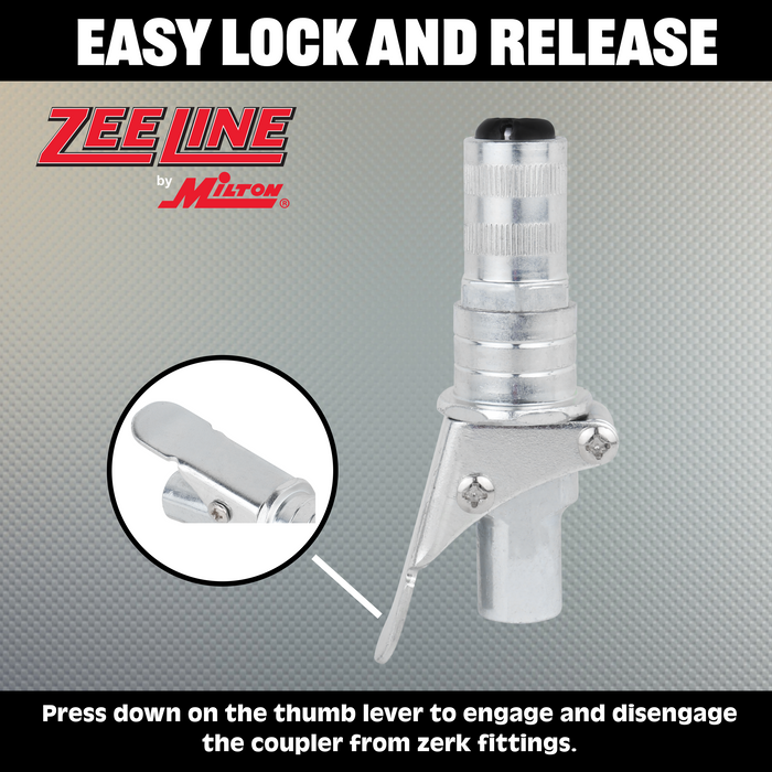 12,000 PSI Locking Grease Gun Coupler
