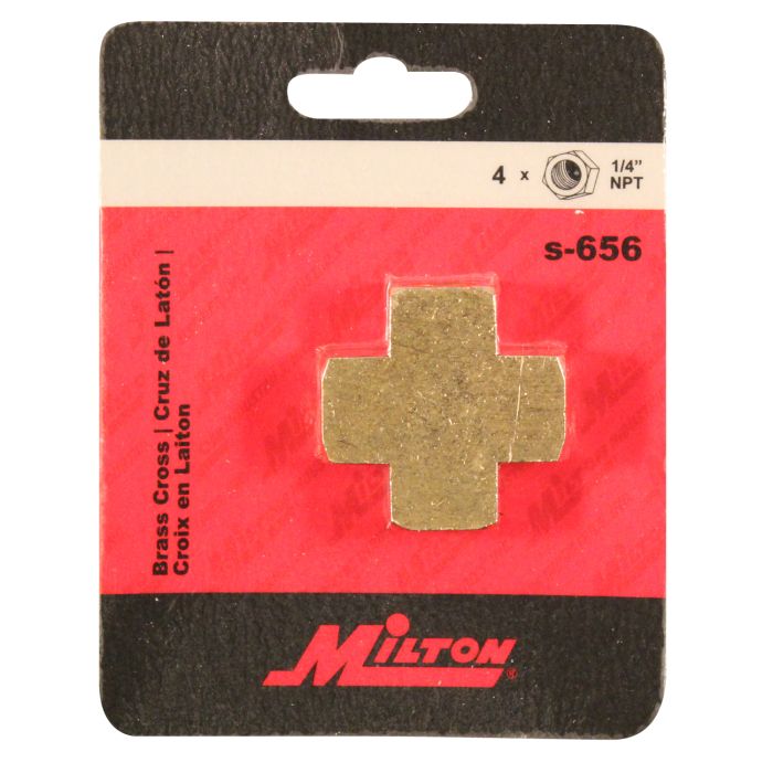 1/4" FNPT Brass Cross Hose Fitting