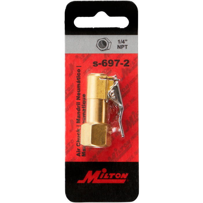 1/4" FNPT Euro-Style Air Chuck, Clip-On