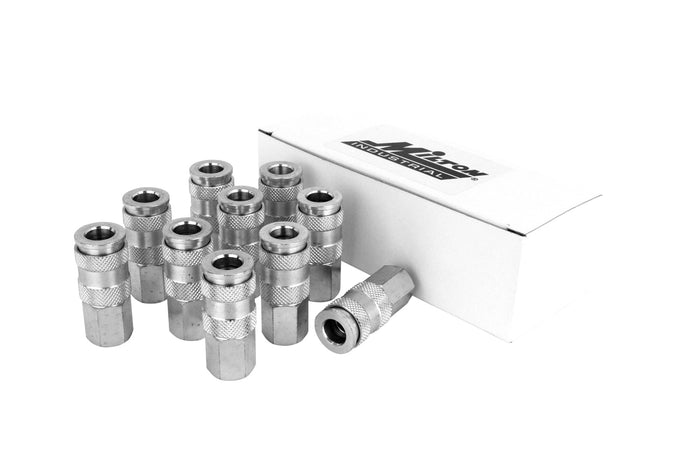 1/4" FNPT High Flow (V-Style) Quick-Connect Steel Coupler (Box of 10)