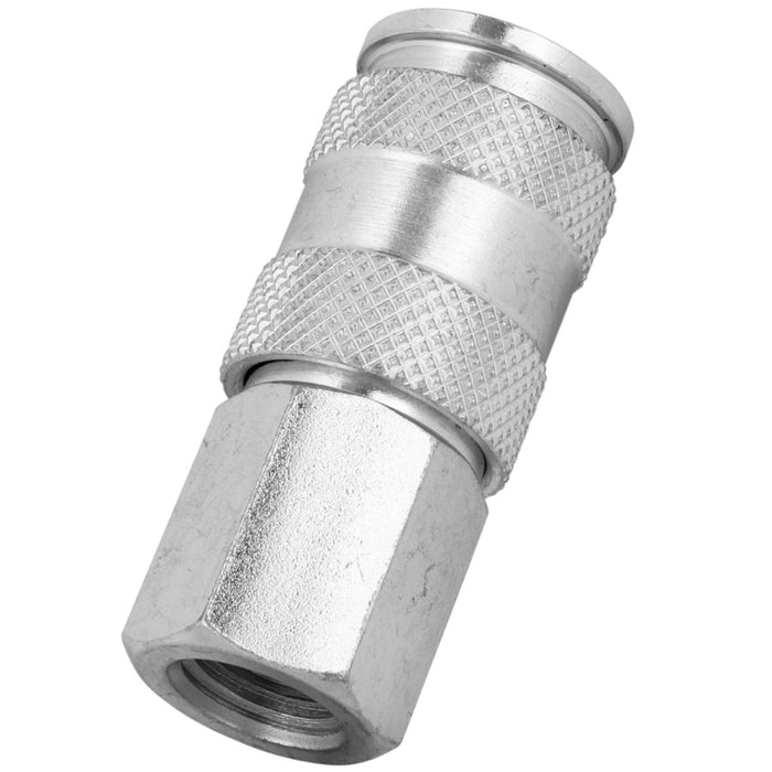 1/4" FNPT High Flow (V-Style) Quick-Connect Steel Coupler (Box of 10)