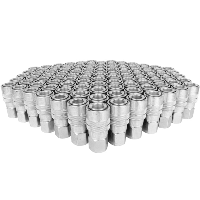 1/4" FNPT Quick-Connect Steel Coupler, Industrial Interchange (M-STYLE®)