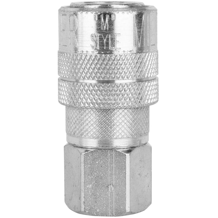 1/4" FNPT Quick-Connect Steel Coupler, Industrial Interchange (M-STYLE®)