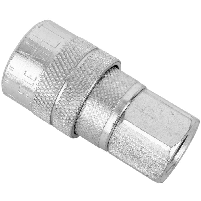 1/4" FNPT Quick-Connect Steel Coupler, Industrial Interchange (M-STYLE®)