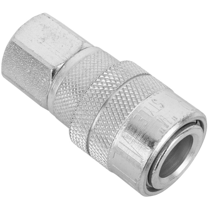 1/4" FNPT Quick-Connect Steel Coupler, Industrial Interchange (M-STYLE®)