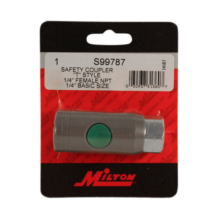 1/4" FNPT T-Style Safety Coupler