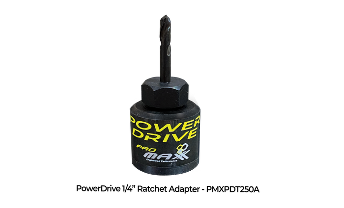 1/4 Inch Drive Ratchet to Drill Socket Threaded Bit Adapter Reaches Tight Spots - PowerDrive