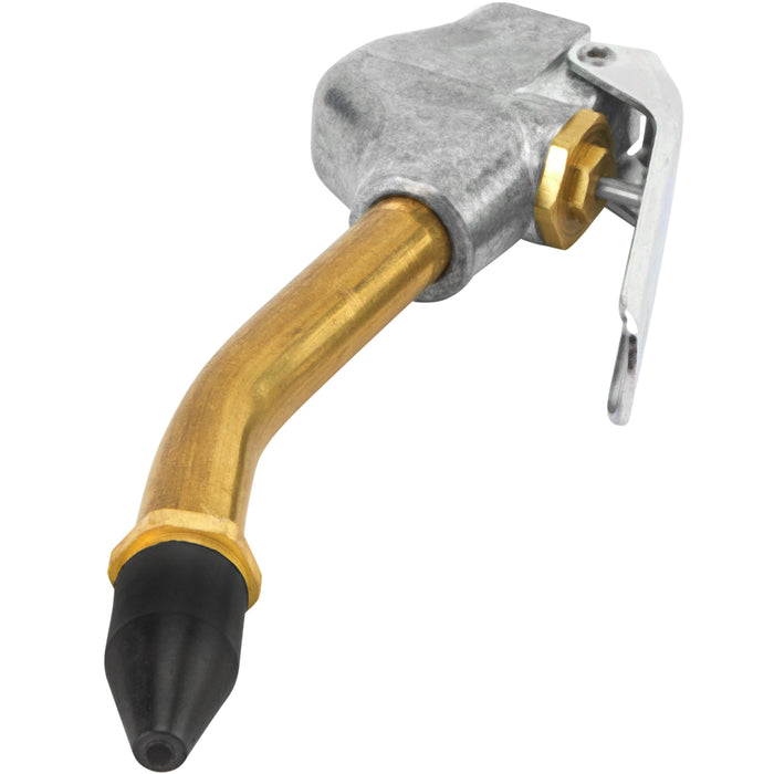 1/4" Lever-Style Pneumatic Blow Gun with 4" Bent Nozzle
