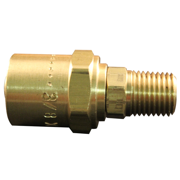 1/4" MNPT 11/16" OD Reusable Hose End Fitting (Box of 10)