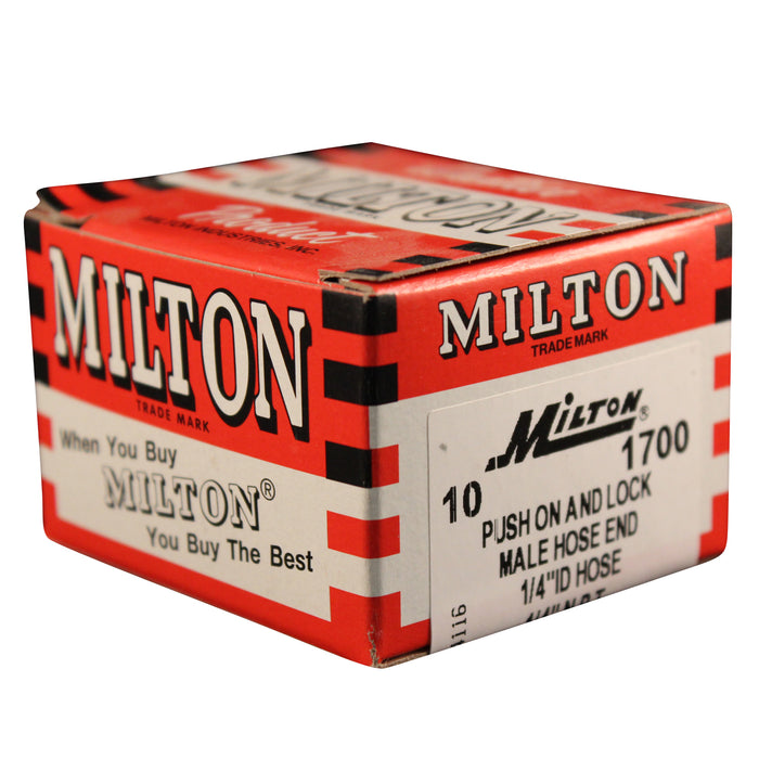 1/4" MNPT 1/4" ID Push-on and Lock Fitting (Box of 10)