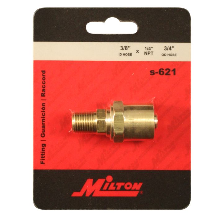 1/4" MNPT 3/4" OD Reusable Hose End Fitting