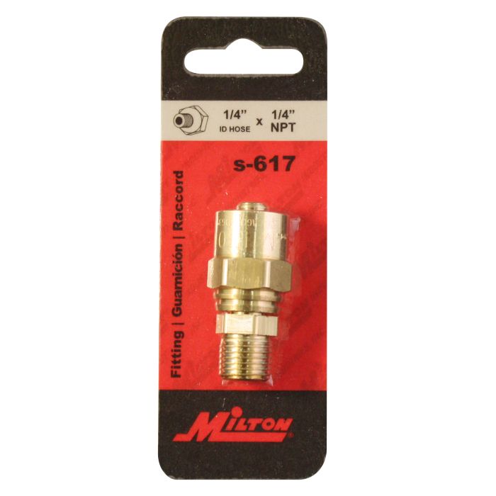 1/4" MNPT 5/8" OD Reusable Hose End Fitting