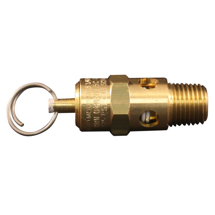 1/4" MNPT ASME Safety Valve - 125 PSI Pop off Pressure
