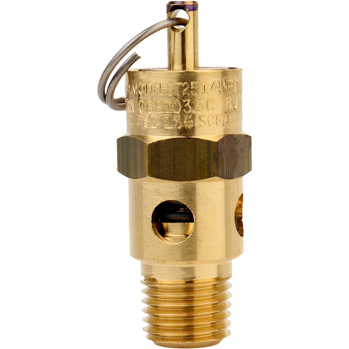 1/4" MNPT ASME Safety Valve - 150 PSI Pop off Pressure