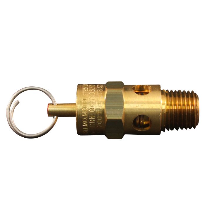 1/4" MNPT ASME Safety Valve - 200 PSI Pop off Pressure