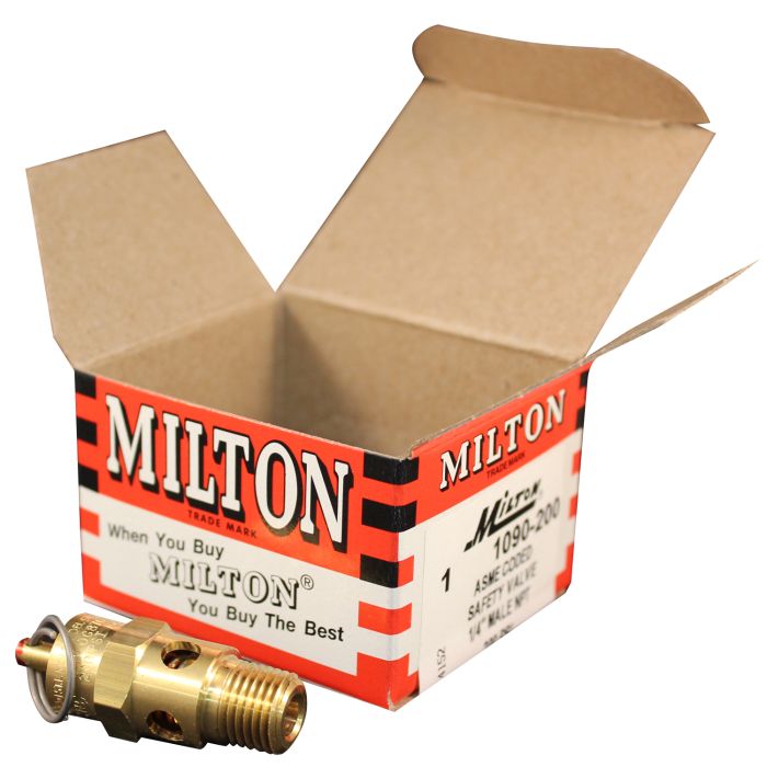 1/4" MNPT ASME Safety Valve - 200 PSI Pop off Pressure