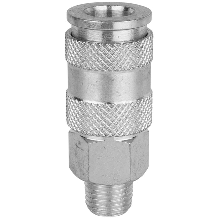 1/4" MNPT High Flow (V-Style) Quick-Connect Steel Coupler (Box of 10)