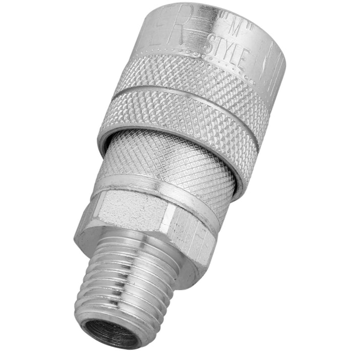 1/4" MNPT Industrial Interchange (M-STYLE®) Quick-Connect Steel Coupler (Pack of 10)