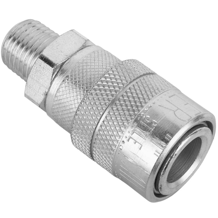 1/4" MNPT Industrial Interchange (M-STYLE®) Quick-Connect Steel Coupler (Pack of 10)