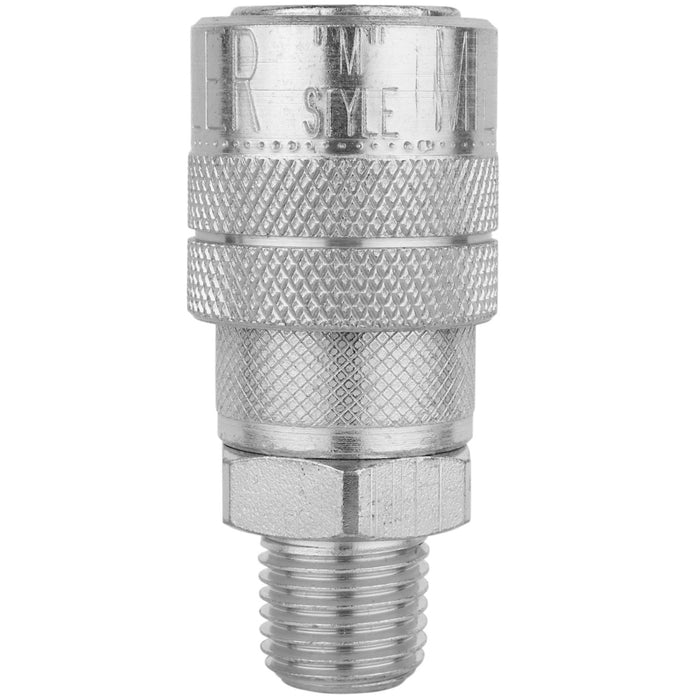 1/4" MNPT Industrial Interchange (M-STYLE®) Quick-Connect Steel Coupler (Pack of 10)