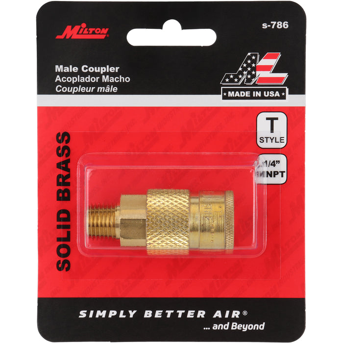 1/4" MNPT T-Style Coupler