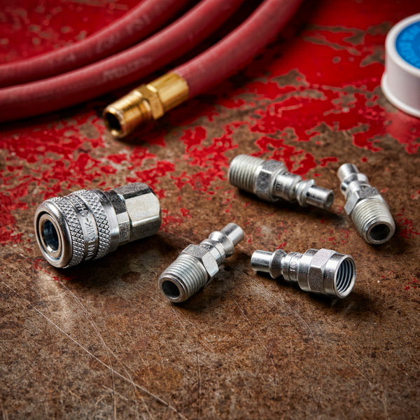 1/4" NPT A-Style Coupler and Plug Kit (5-Piece)