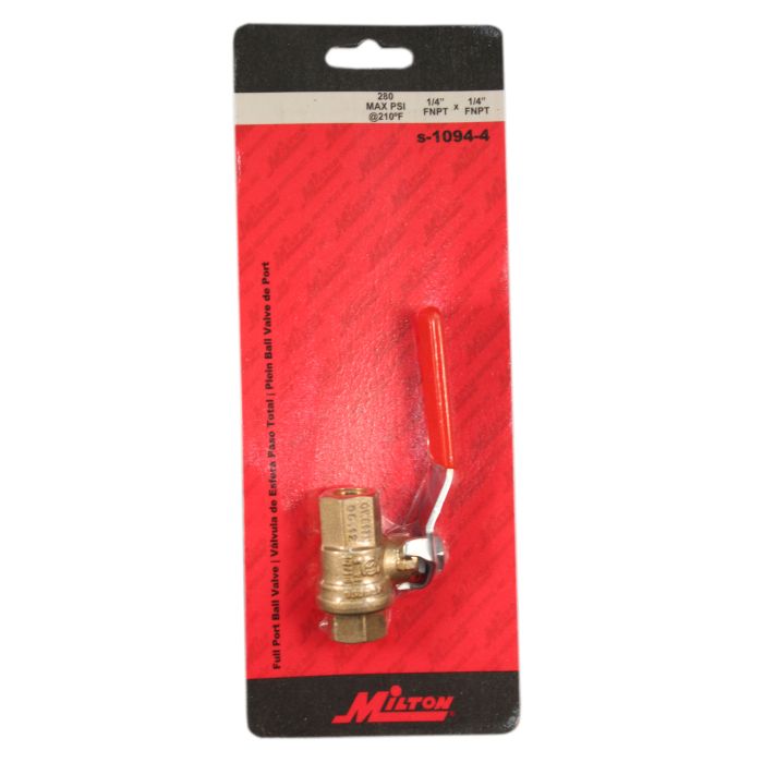1/4" NPT Female Full Port Brass Ball Valve
