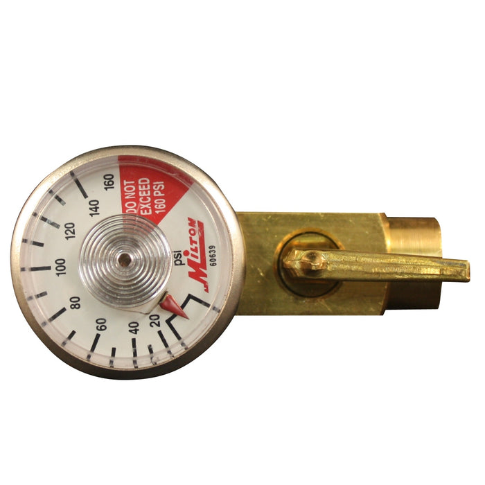 1/4" NPT Flow Control Valve with Dial Gauge