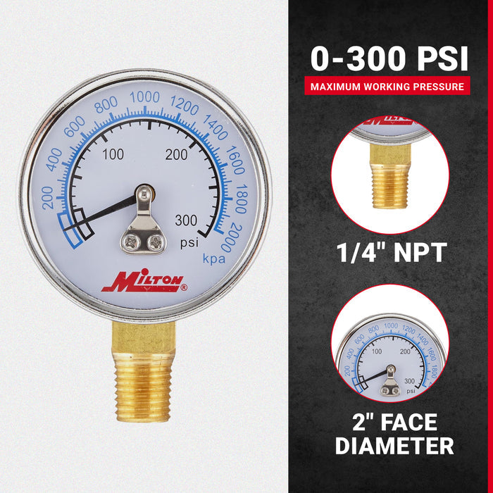 1/4" NPT High Pressure Dial Gauge