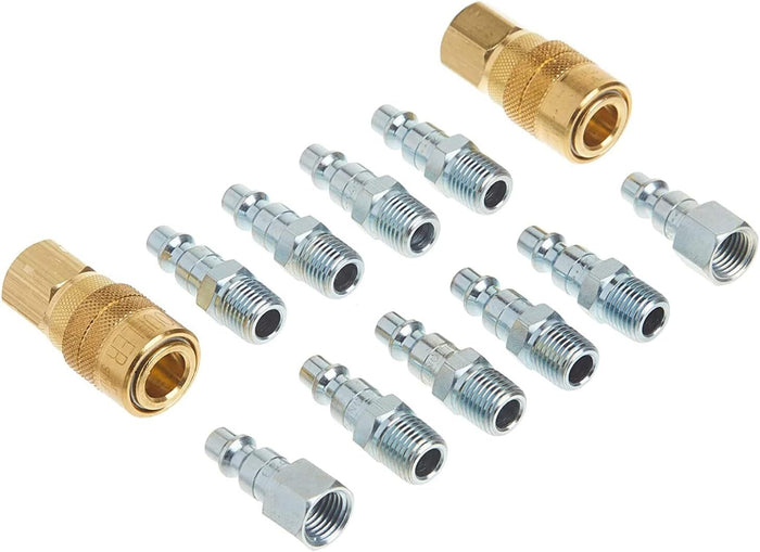 1/4" NPT M-STYLE® Air Coupler and Plug Kit (12-Piece)