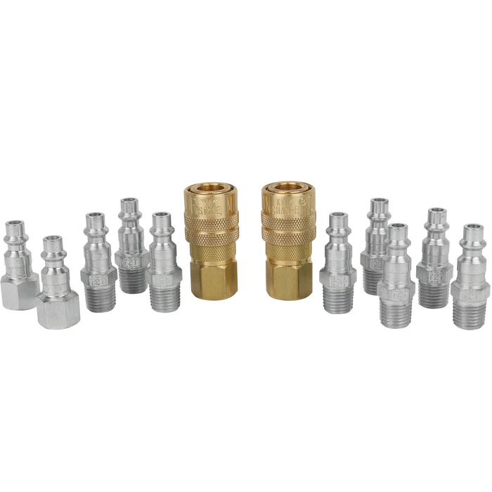 1/4" NPT M-STYLE® Air Coupler and Plug Kit (12-Piece)