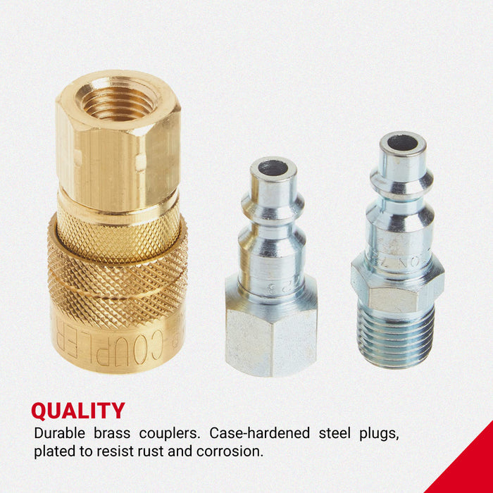 1/4" NPT M-STYLE® Air Coupler and Plug Kit (12-Piece)