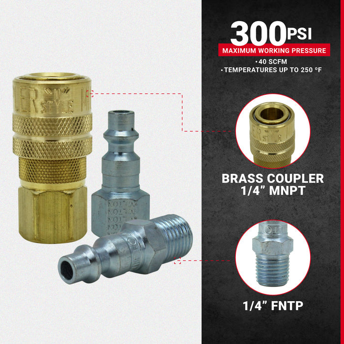 1/4" NPT M-STYLE® Coupler and Plug Kit (7-Piece)