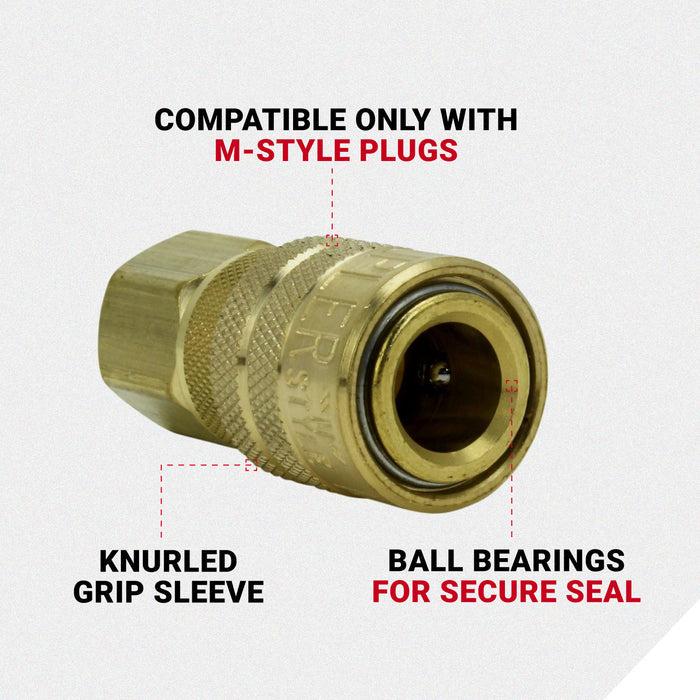1/4" NPT M-STYLE® Coupler and Plug Kit (7-Piece)