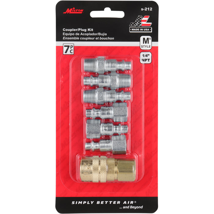1/4" NPT M-STYLE® Coupler and Plug Kit (7-Piece)