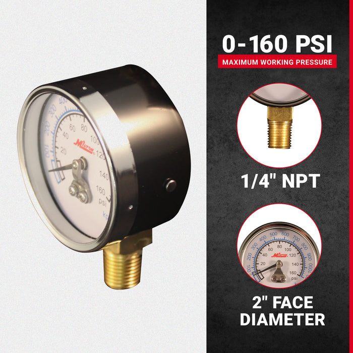 1/4" NPT Pressure Dial Gauge