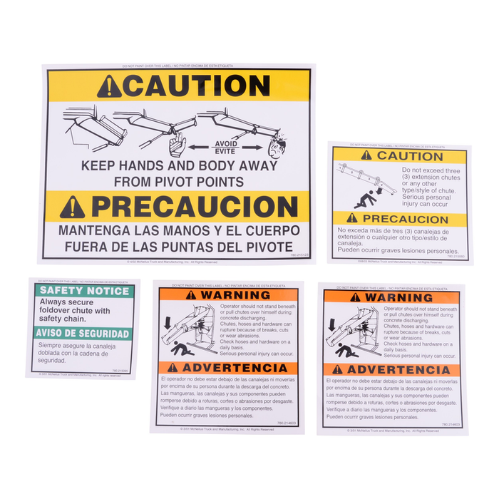 1467407 | McNeilus | DECAL KIT,FOLDOVER CHUTE