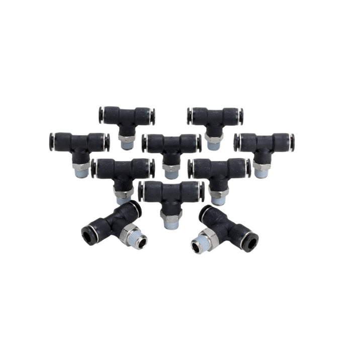 1/8" MNPT 1/4" OD Push-to-Connect Swivel Branch Tee (Box of 10)