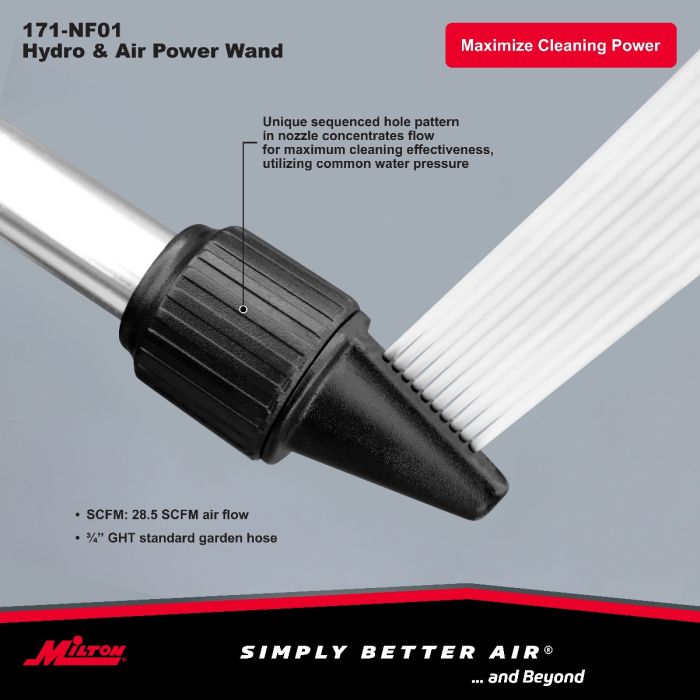 2-in-1 High Volume Hydro & Air POWER WAND® Cleaning Wand