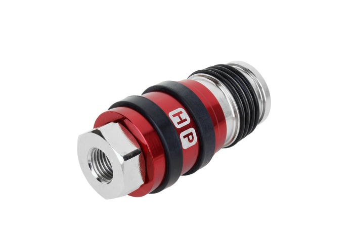 2 In ONE Universal Safety Exhaust Industrial Coupler, 1/4" NPT x 3/8" Body Flow