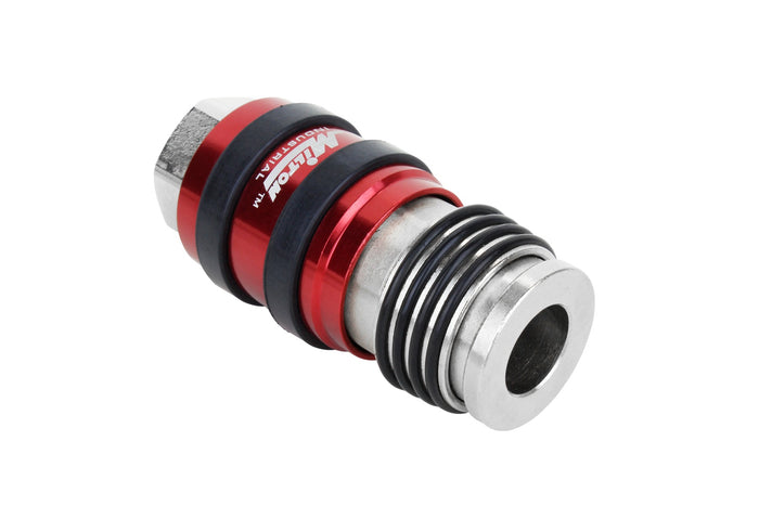 2-In-ONE Universal Safety Exhaust Industrial Coupler, 3/8" NPT x 3/8" Body Flow - PATENTED