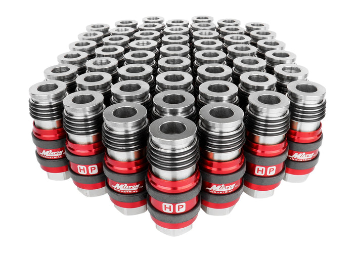 2-In-ONE Universal Safety Exhaust Industrial Coupler, 3/8" NPT x 3/8" Body Flow - PATENTED