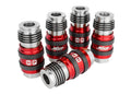 2-In-ONE Universal Safety Exhaust Industrial Coupler, 3/8" NPT x 3/8" Body Flow - PATENTED