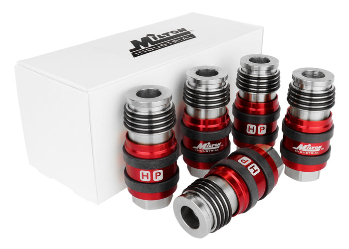 2-In-ONE Universal Safety Exhaust Industrial Coupler, 3/8" NPT x 3/8" Body Flow - PATENTED