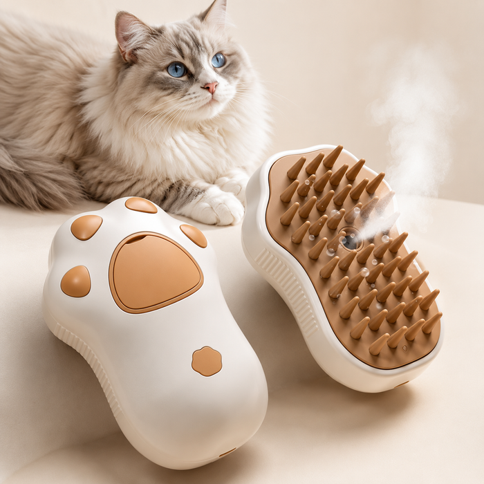 3-in-1 Steam Pet Grooming Brush for Dogs & Cats | Spray Massage Comb